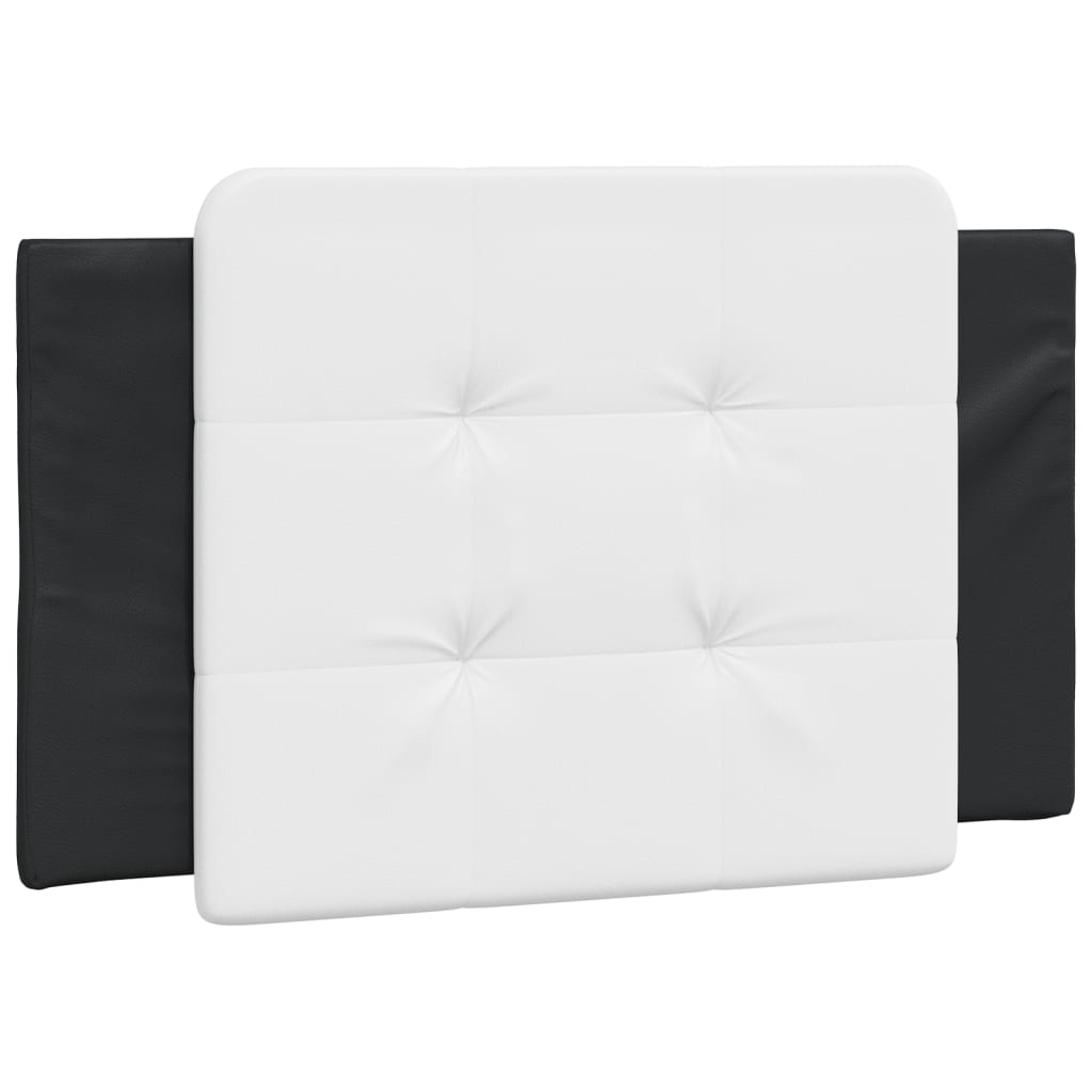 Bed Frame without Mattress "Zadar" Black and White 80x200 cm Faux Leather