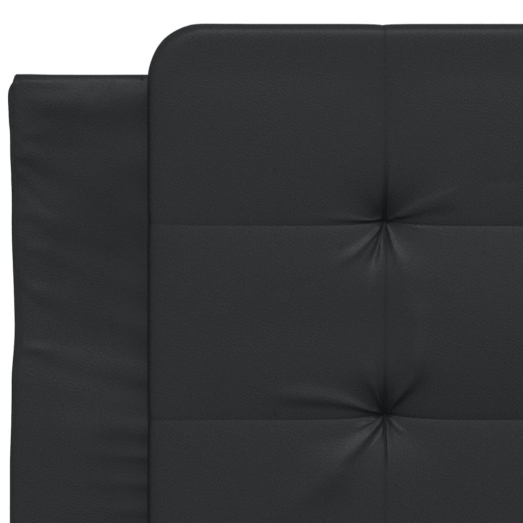Bed Frame without Mattress "Zadar" Black 90x190 cm Single Faux Leather