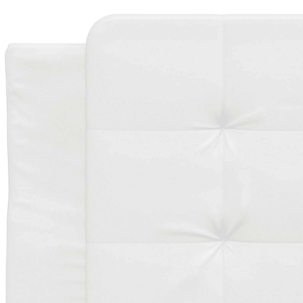 Bed Frame without Mattress "Zadar" White 90x190 cm Single Faux Leather