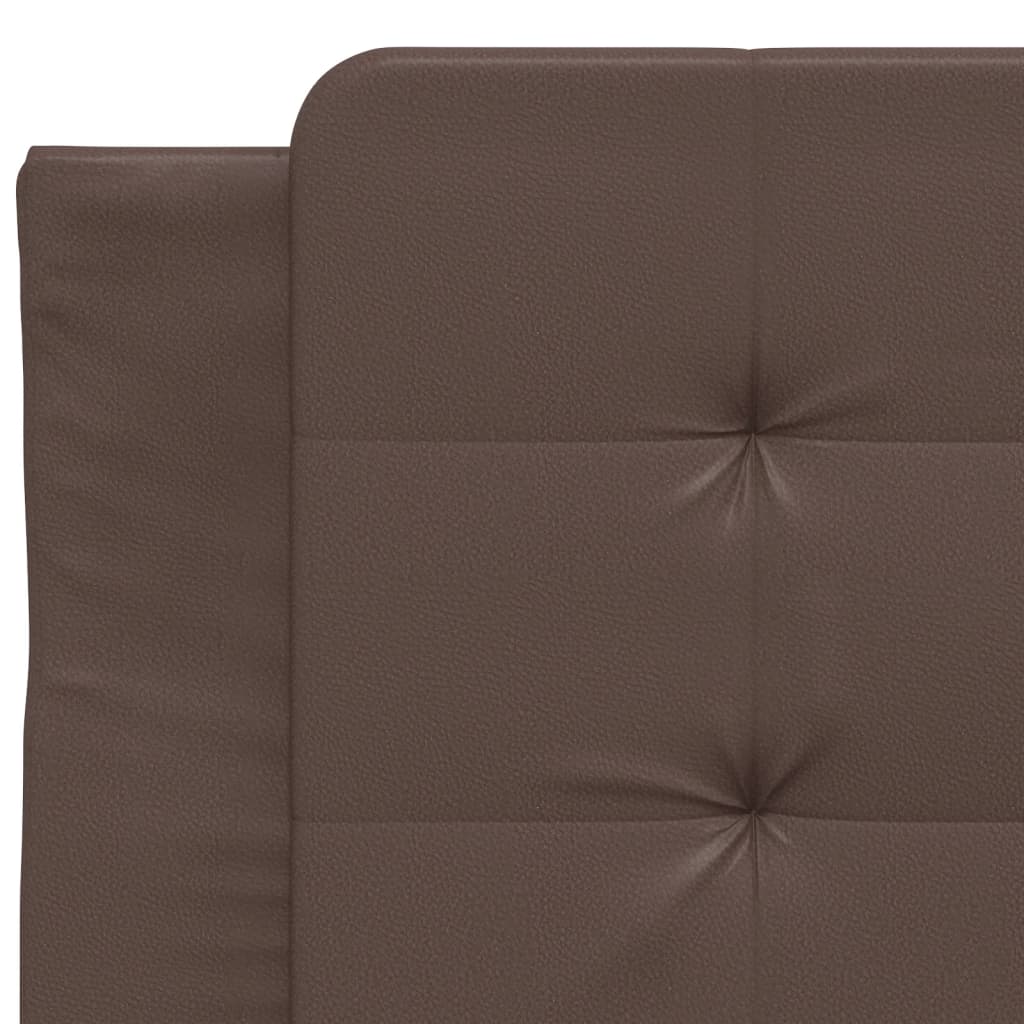 Bed Frame without Mattress "Zadar" Brown 100x200 cm Faux Leather