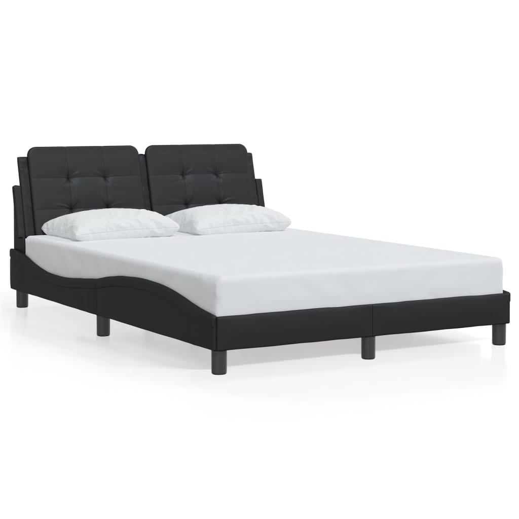 Bed Frame without Mattress "Zadar" Black 120x200 cm Faux Leather
