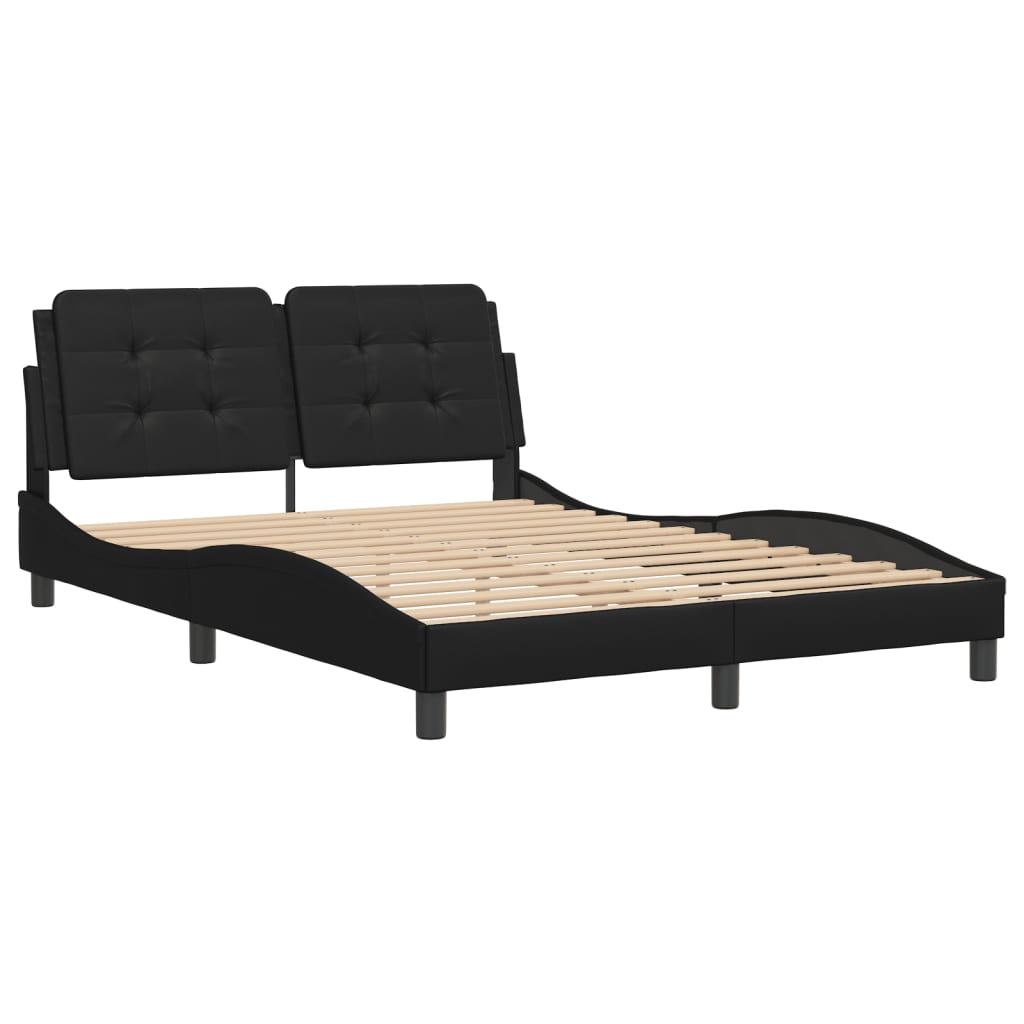 Bed Frame without Mattress "Zadar" Black 120x200 cm Faux Leather