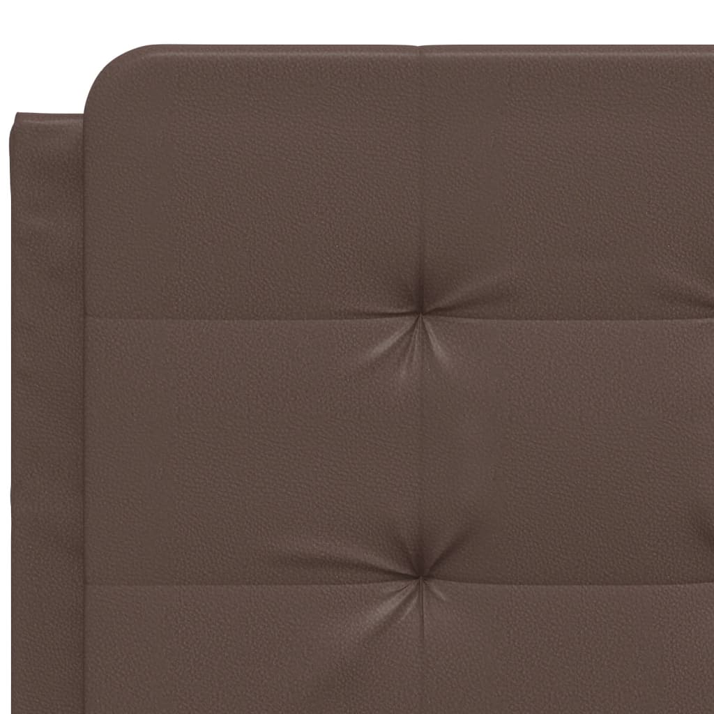Bed Frame without Mattress "Zadar" Brown 120x200 cm Faux Leather