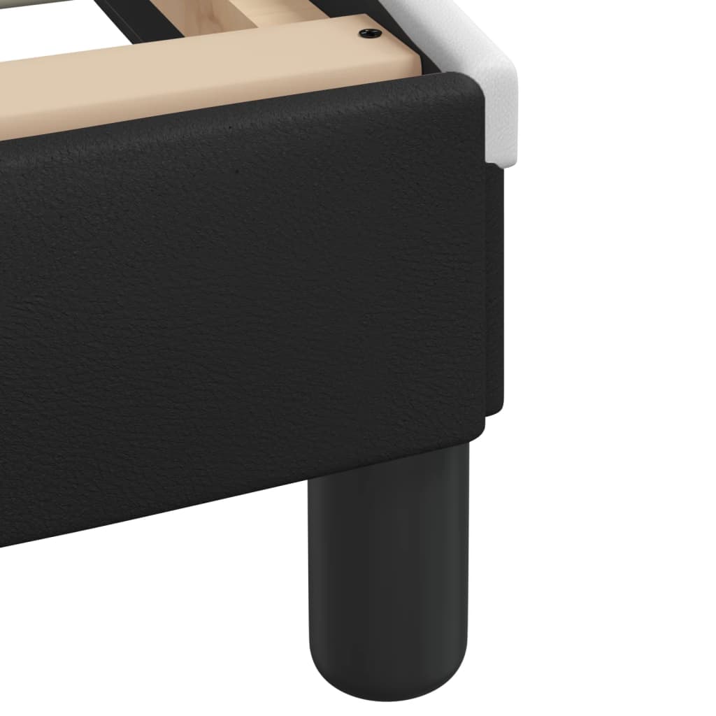 Bed Frame without Mattress "Zadar" Black and White 160x200 cm Faux Leather