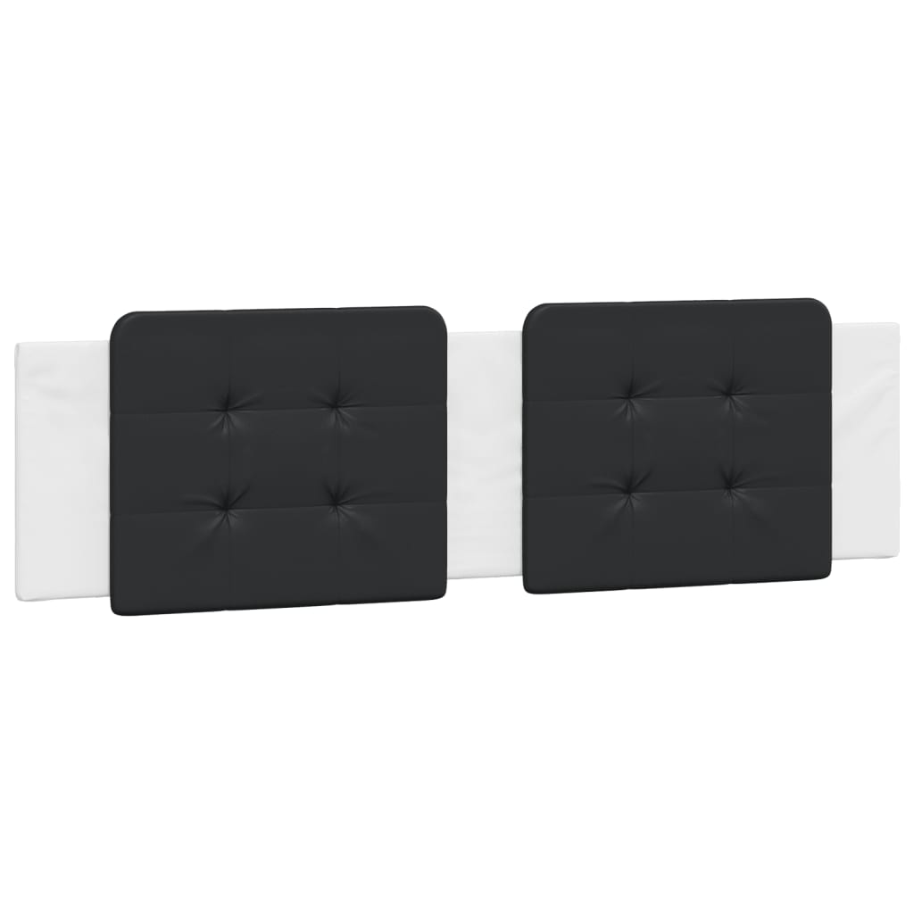 Bed Frame without Mattress "Zadar" White and Black 180x200 cm Super King Faux Leather