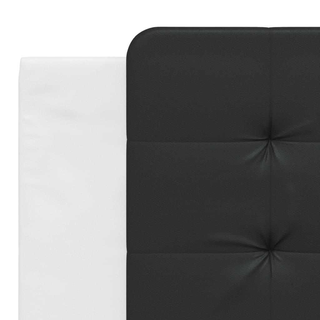 Bed Frame without Mattress "Zadar" White and Black 180x200 cm Super King Faux Leather