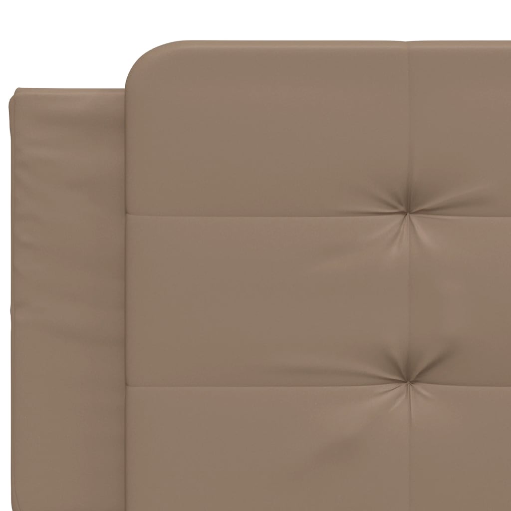 Bed Frame without Mattress "Zadar" Cappuccino 200x200 cm Faux Leather