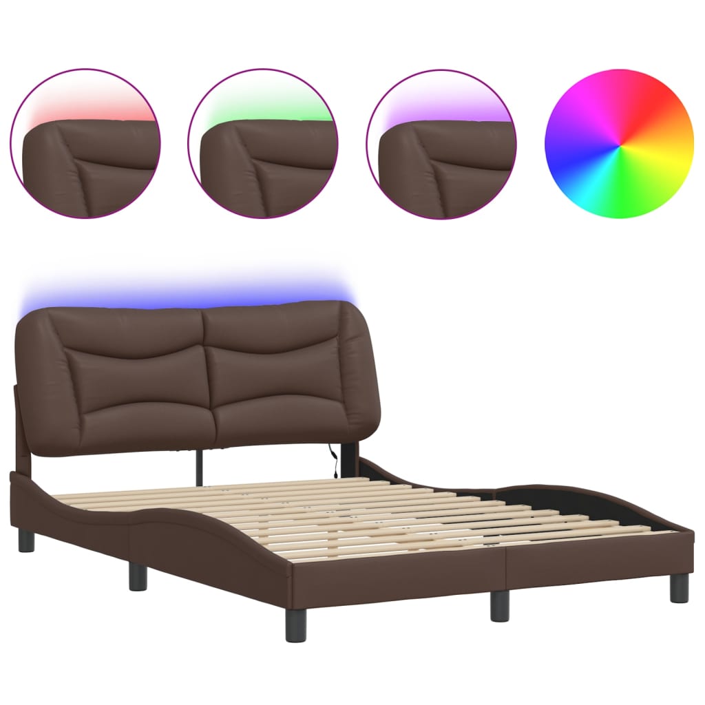 Bed Frame with LED without Mattress 