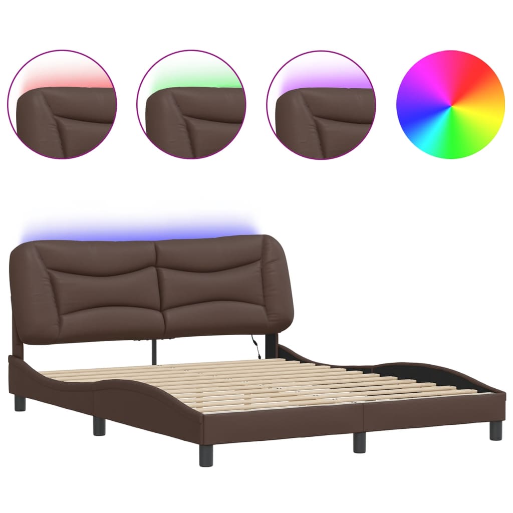 Bed Frame with LED without Mattress 