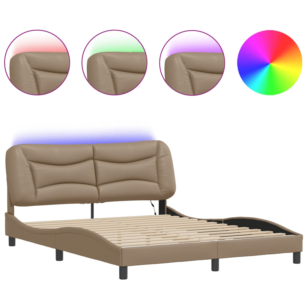 Bed Frame with LED without Mattress 