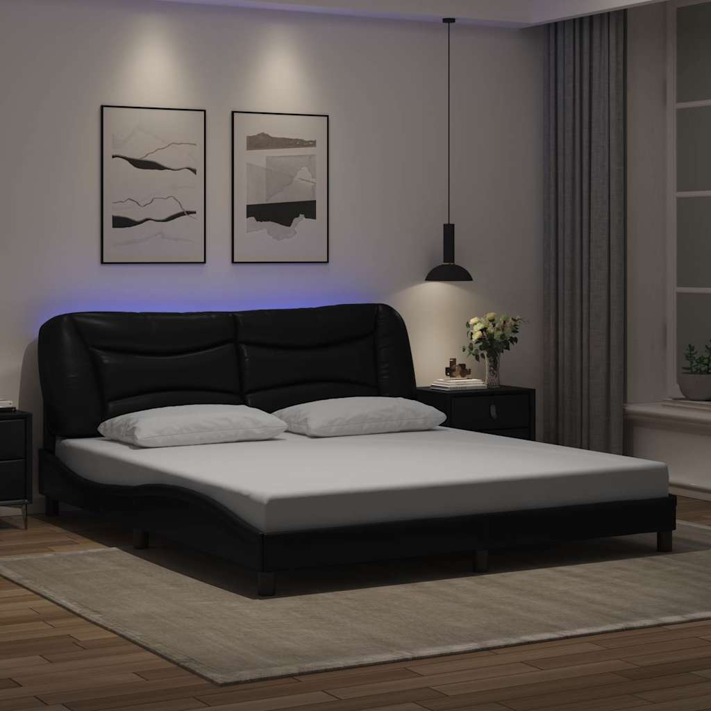 Bed Frame with LED without Mattress 