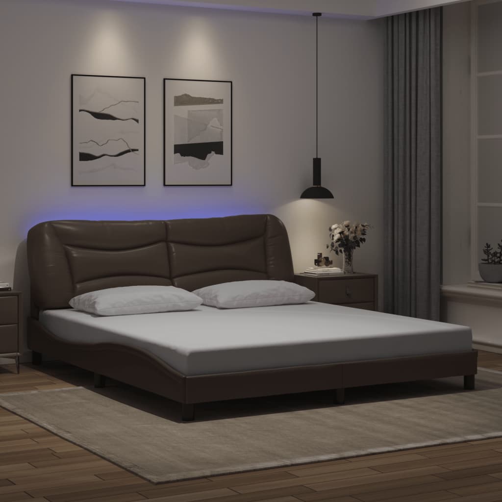 Bed Frame with LED without Mattress 