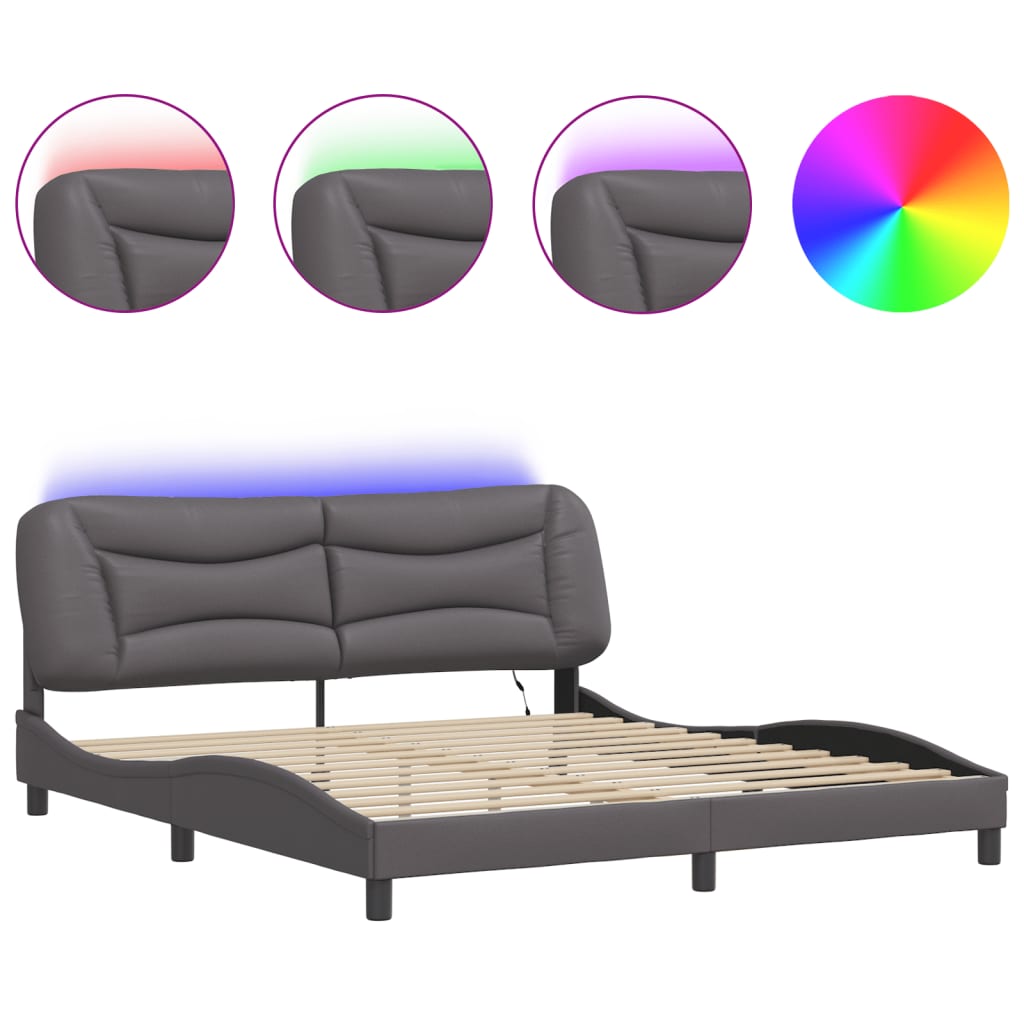 Bed Frame with LED without Mattress 