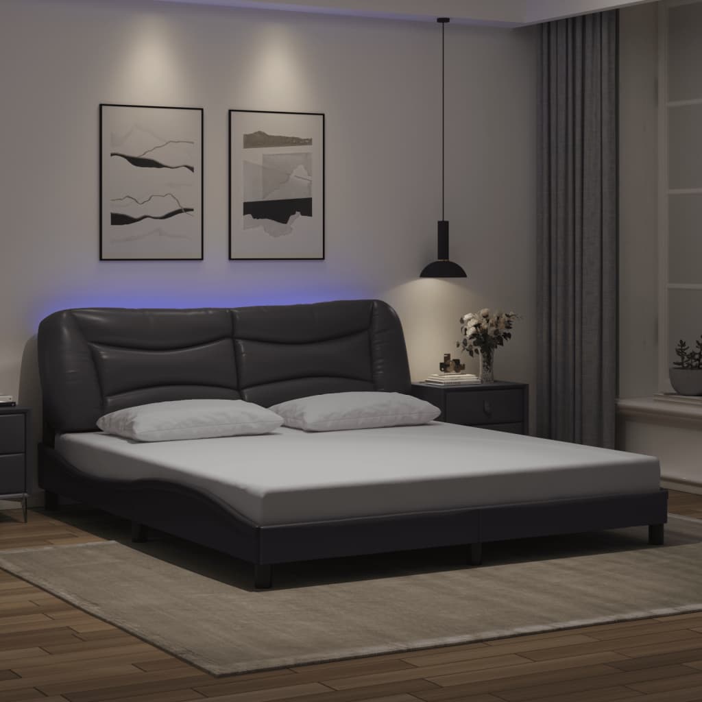 Bed Frame with LED without Mattress 