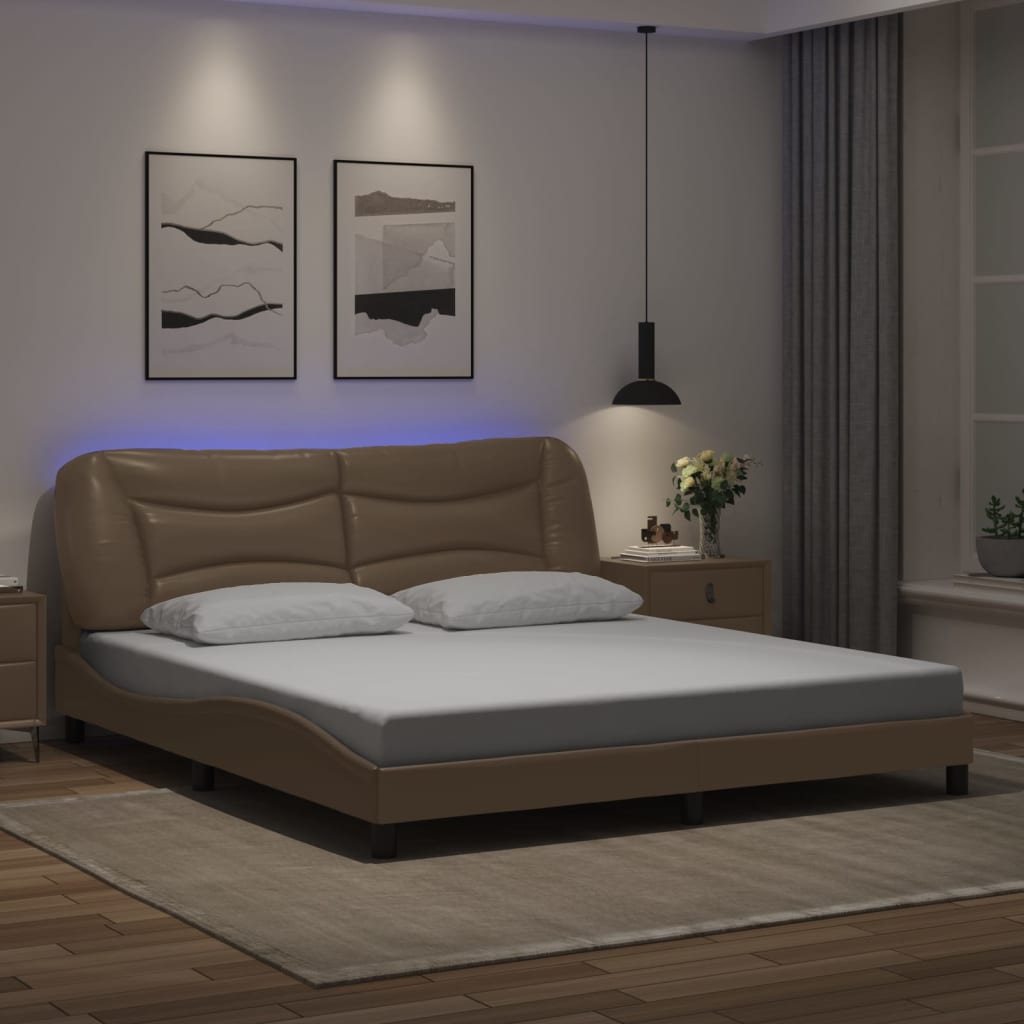 Bed Frame with LED without Mattress 
