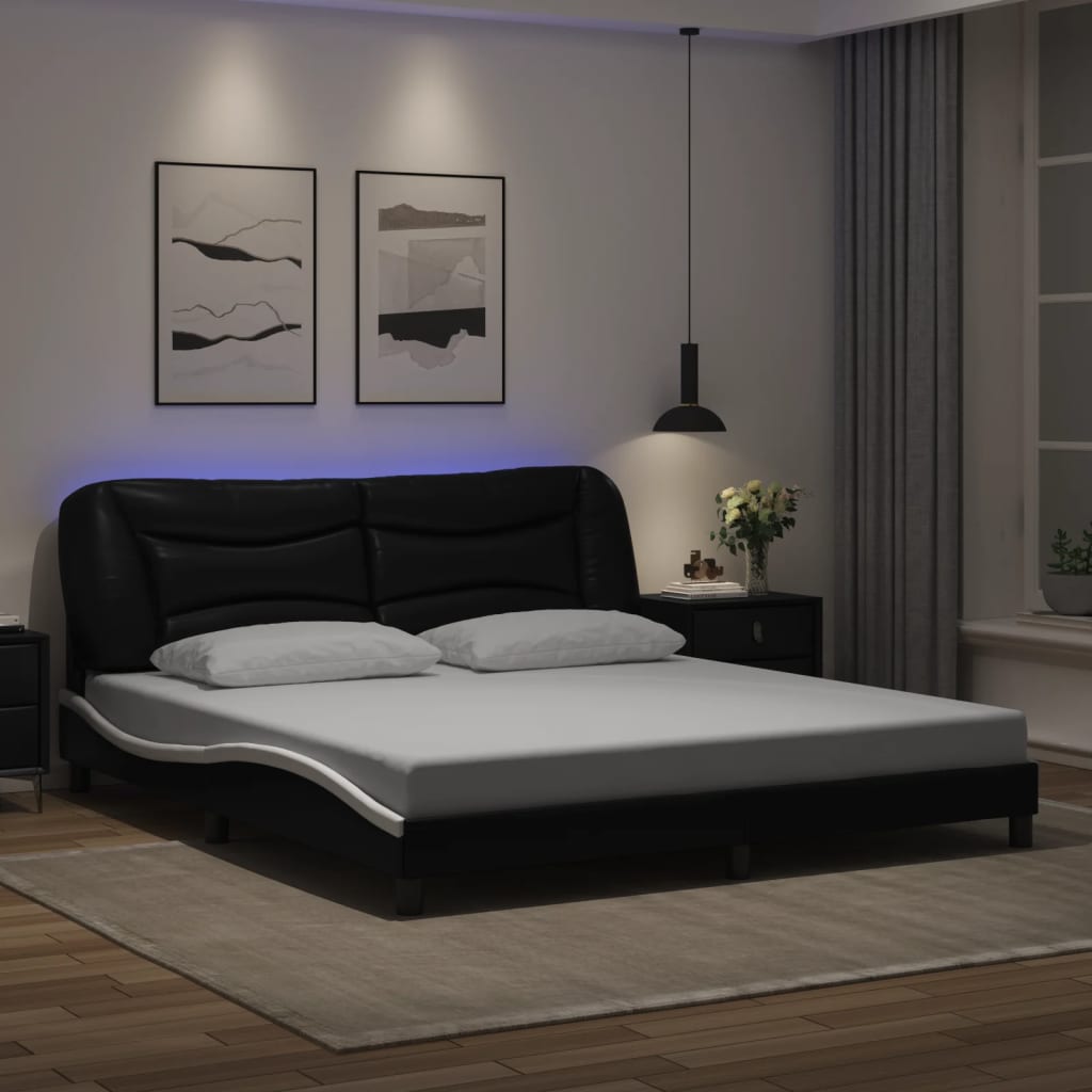 Bed Frame with LED without Mattress 