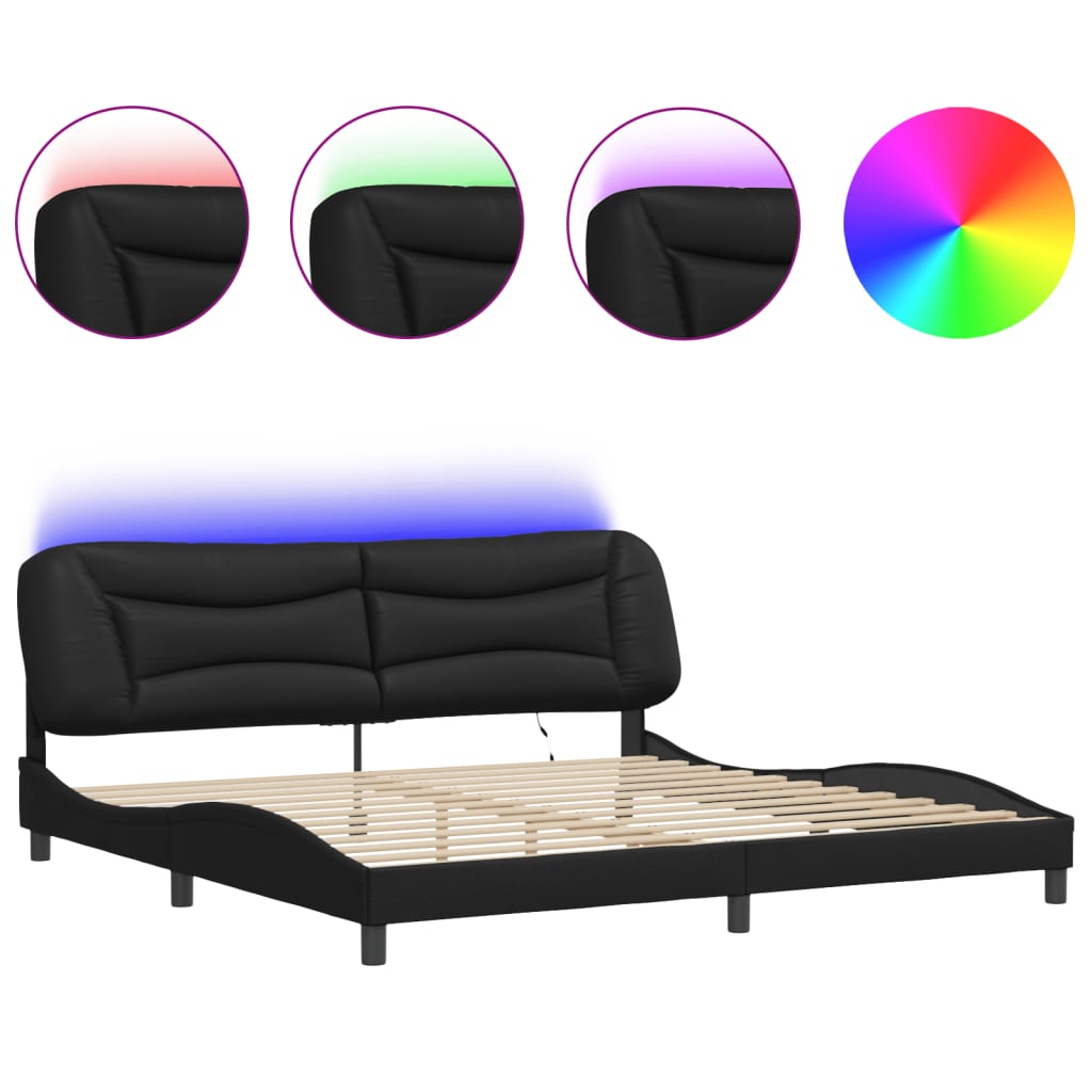 Bed Frame with LED without Mattress 