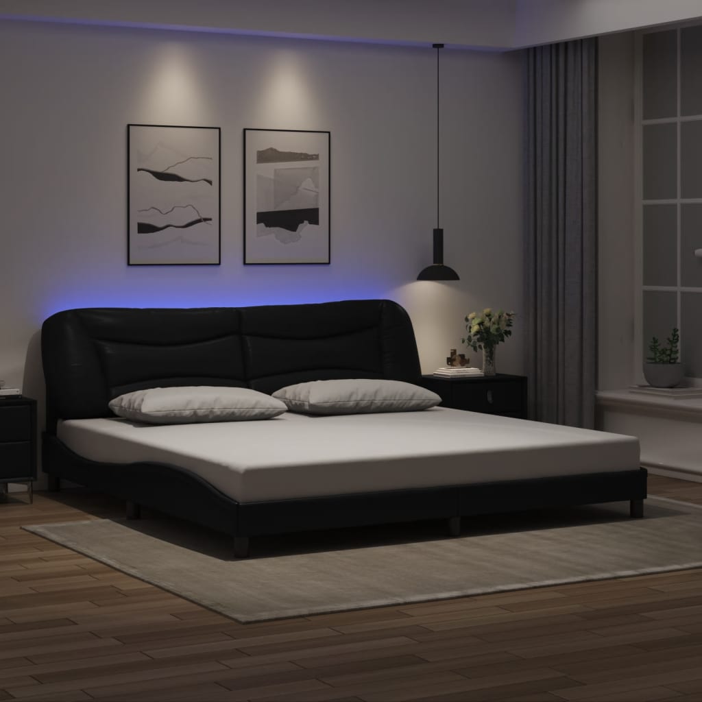 Bed Frame with LED without Mattress 