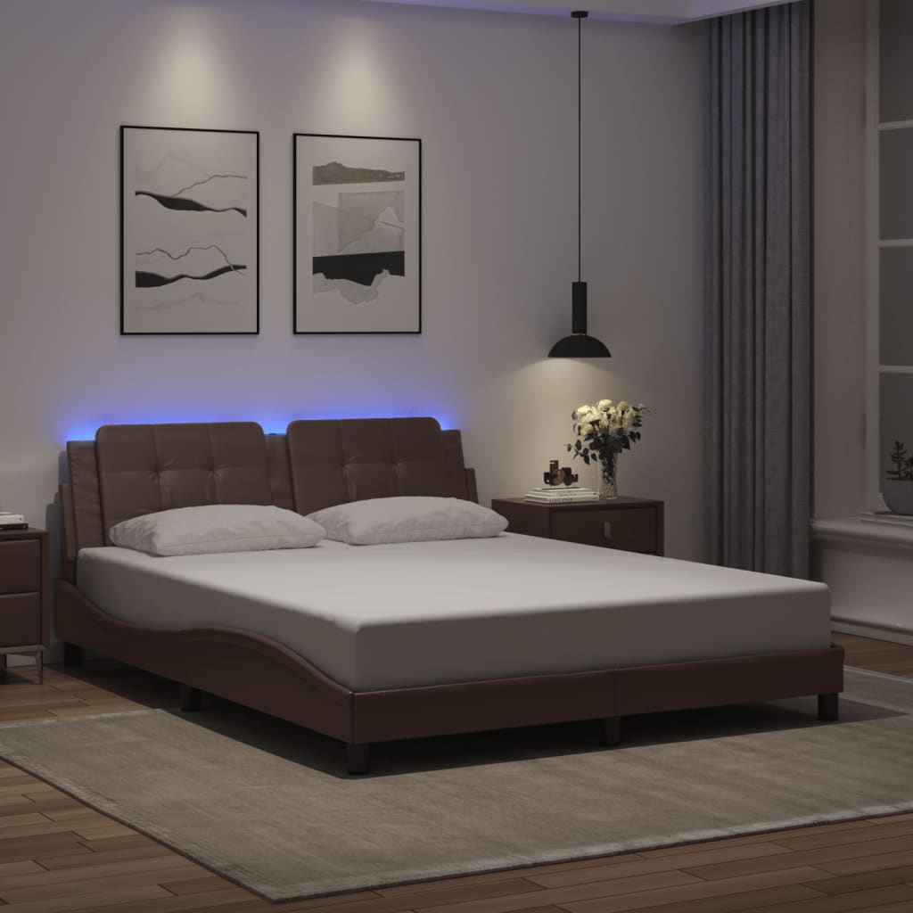 Bed Frame with LED without Mattress 