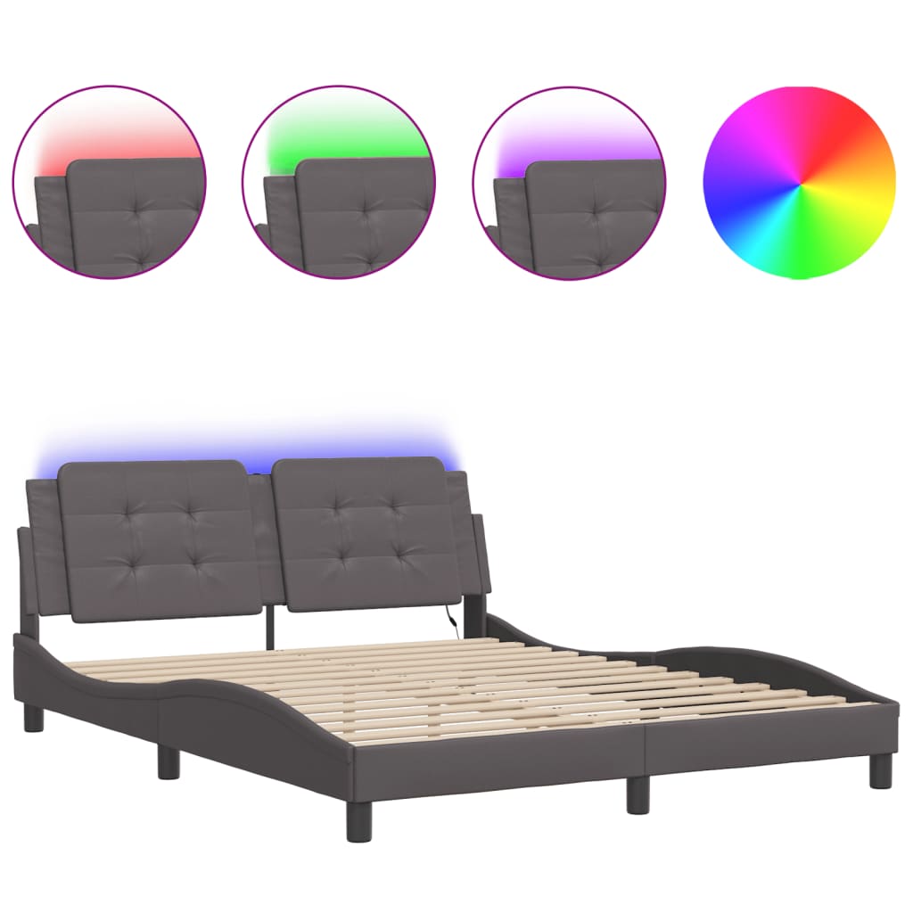 Bed Frame with LED without Mattress 