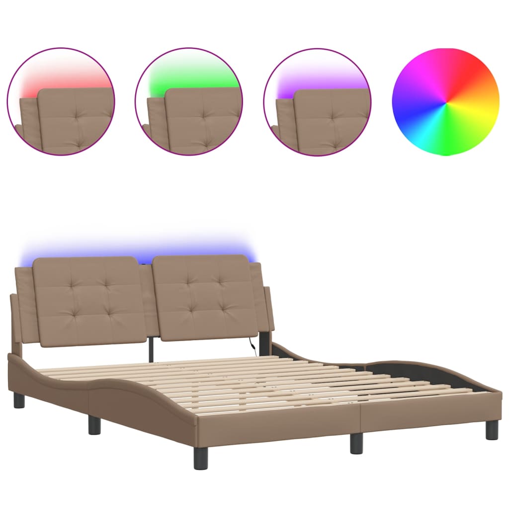 Bed Frame with LED without Mattress 