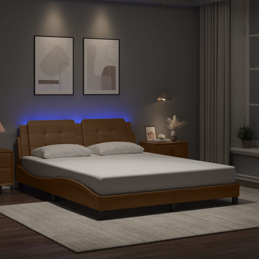 Bed Frame with LED without Mattress 