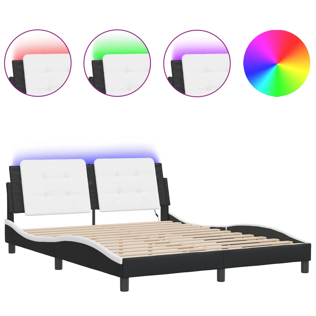 Bed Frame with LED without Mattress 