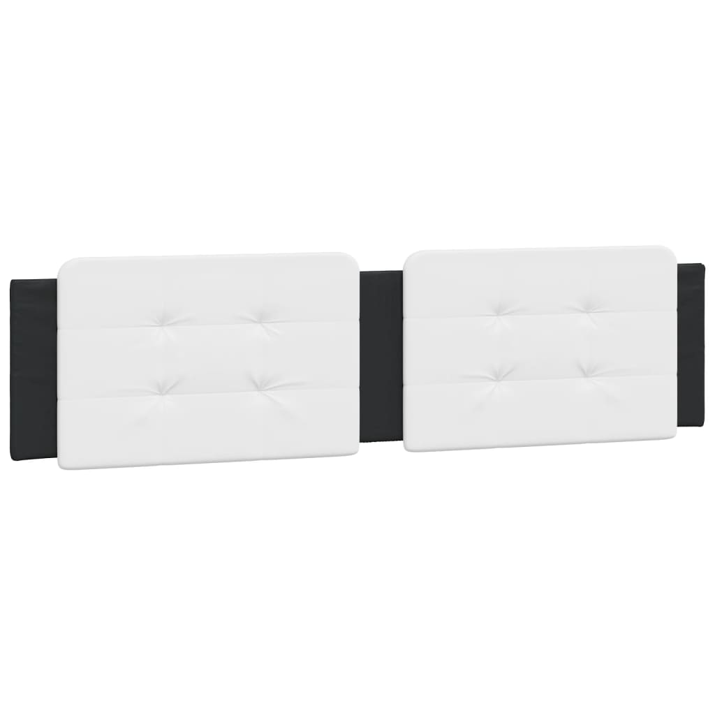 Bed Frame with LED without Mattress "Zadar" White and Black 160x200 cm