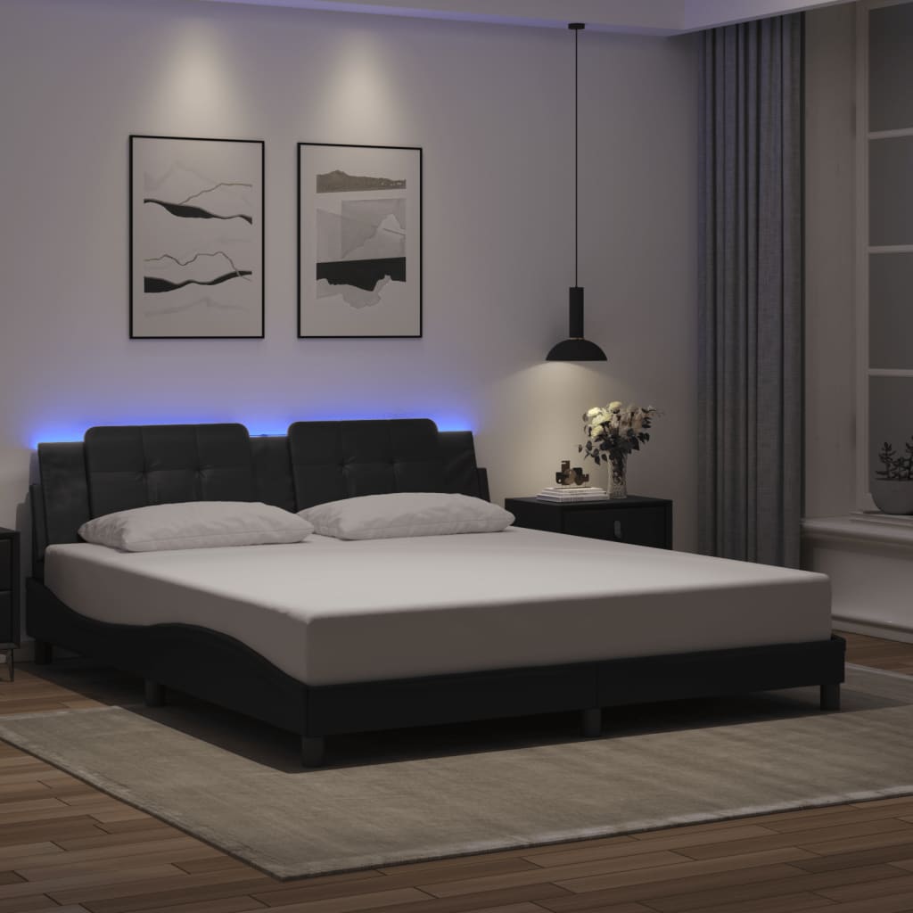 Bed Frame with LED without Mattress 