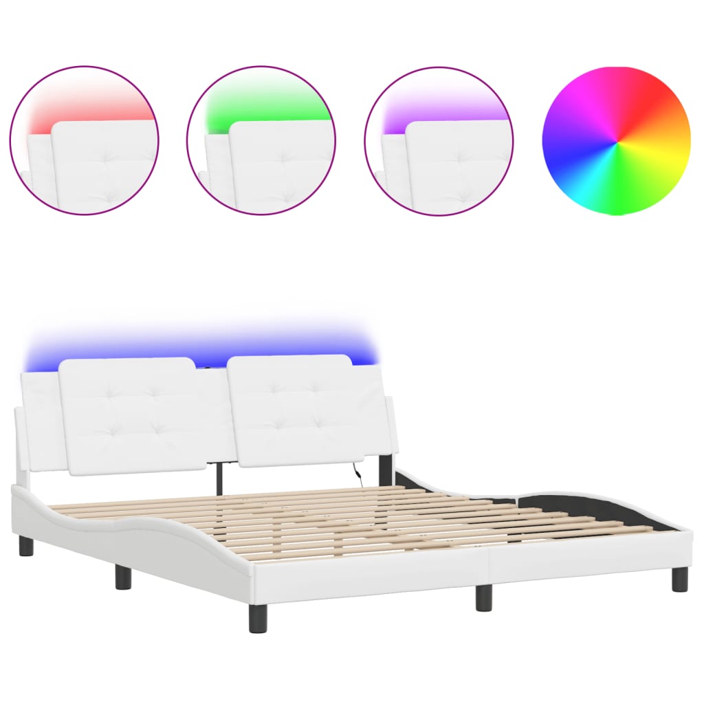 Bed Frame with LED without Mattress 