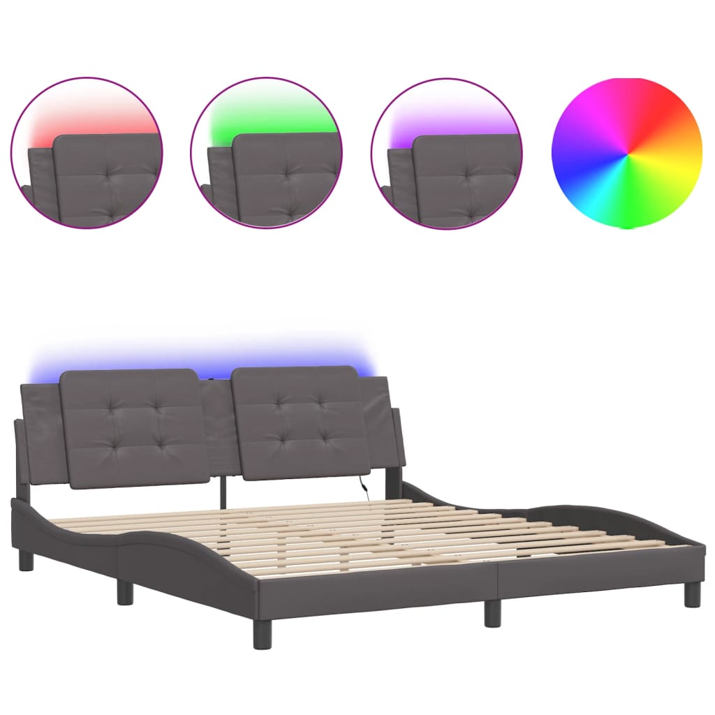Bed Frame with LED without Mattress 