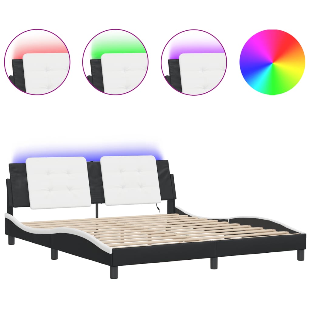 Bed Frame with LED without Mattress 