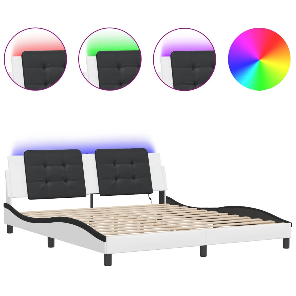 Bed Frame with LED without Mattress 
