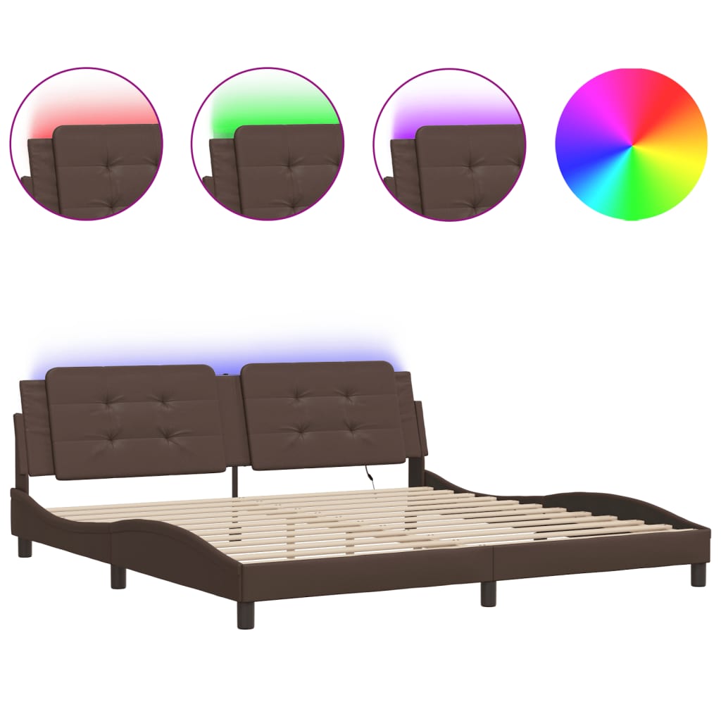 Bed Frame with LED without Mattress 