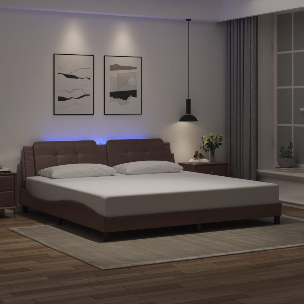 Bed Frame with LED without Mattress 