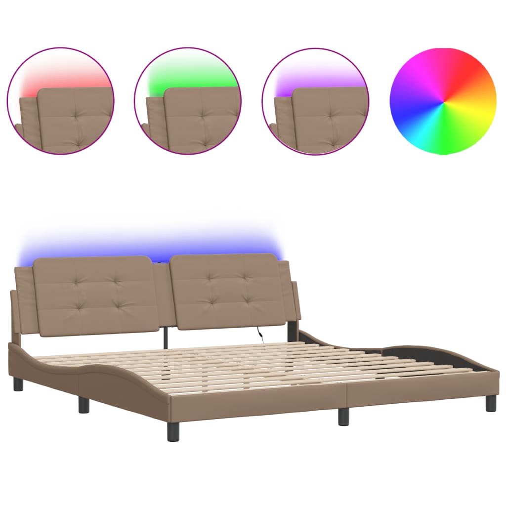 Bed Frame with LED without Mattress 