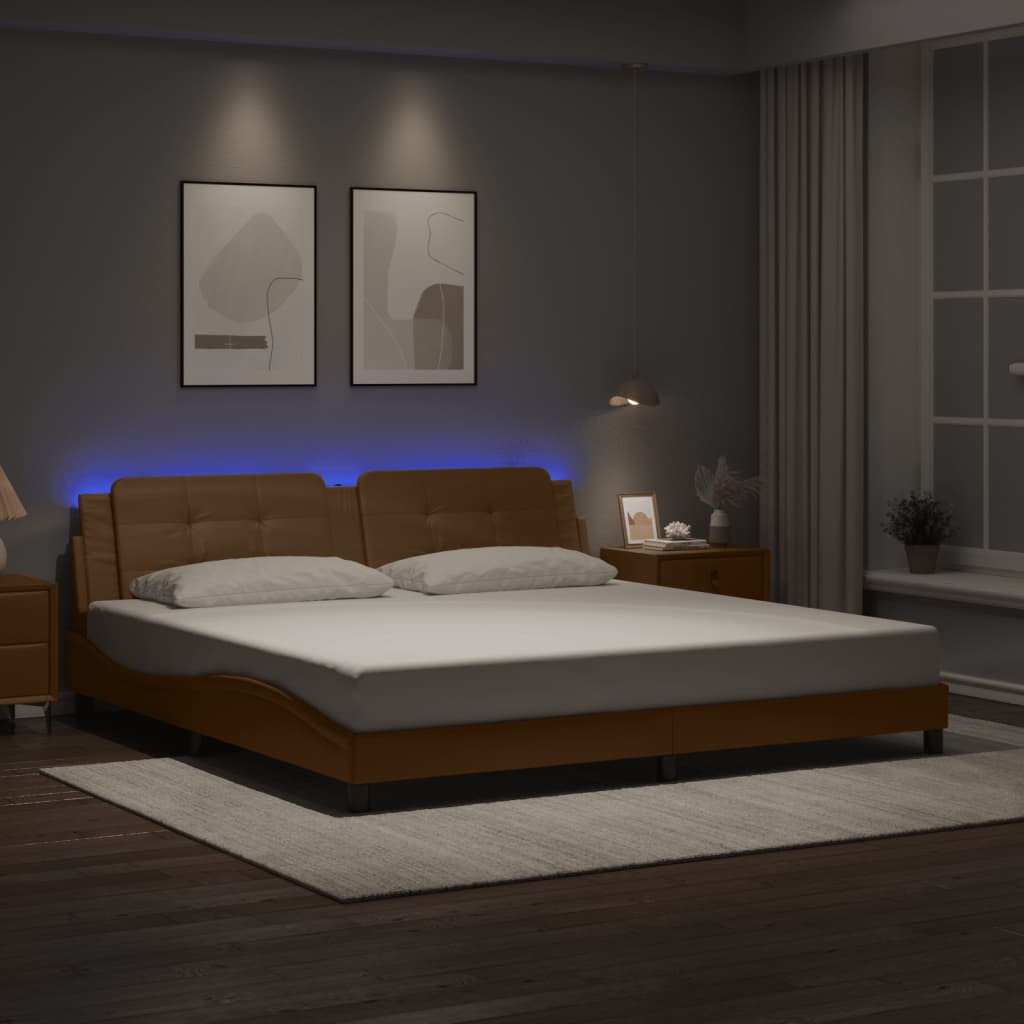 Bed Frame with LED without Mattress 