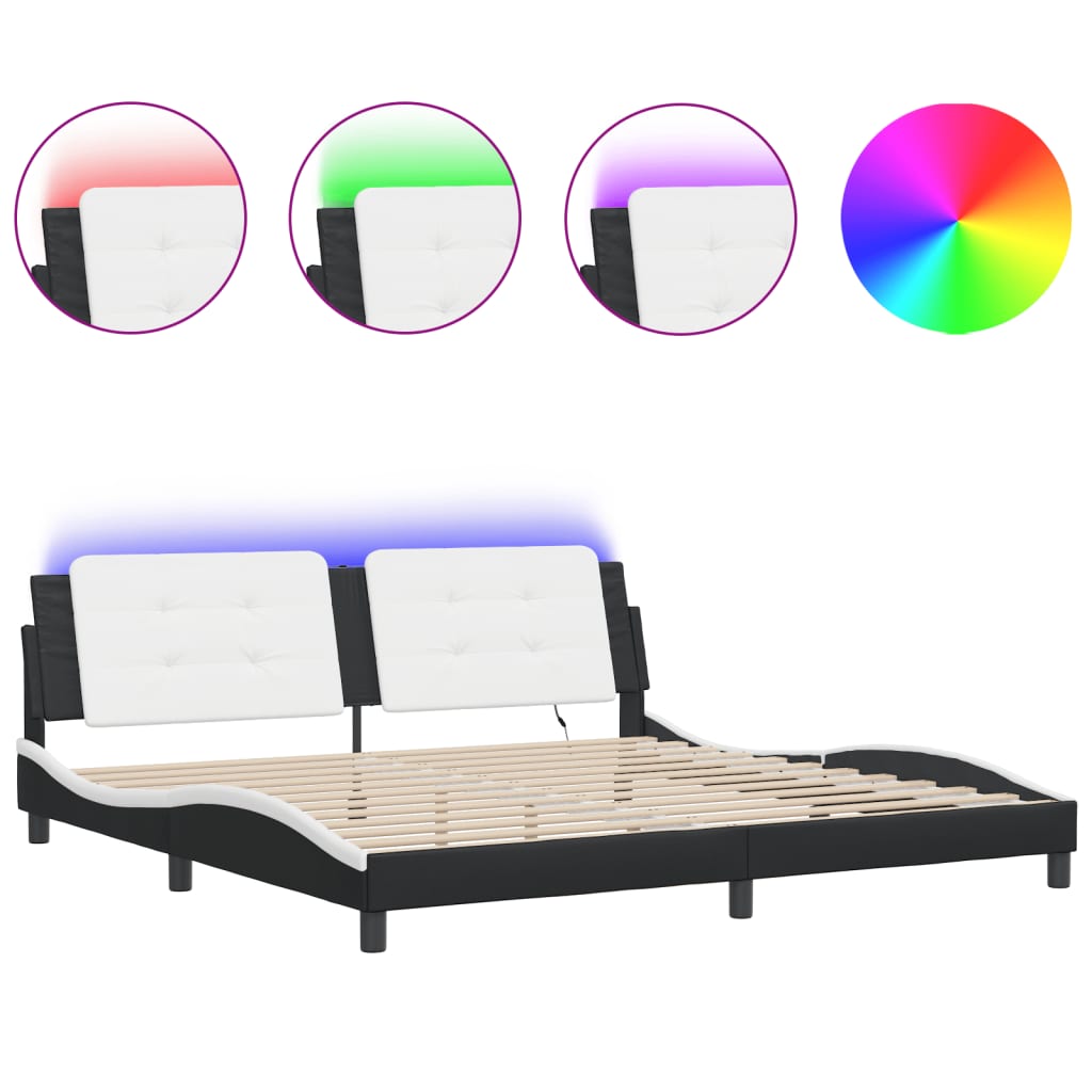 Bed Frame with LED without Mattress 