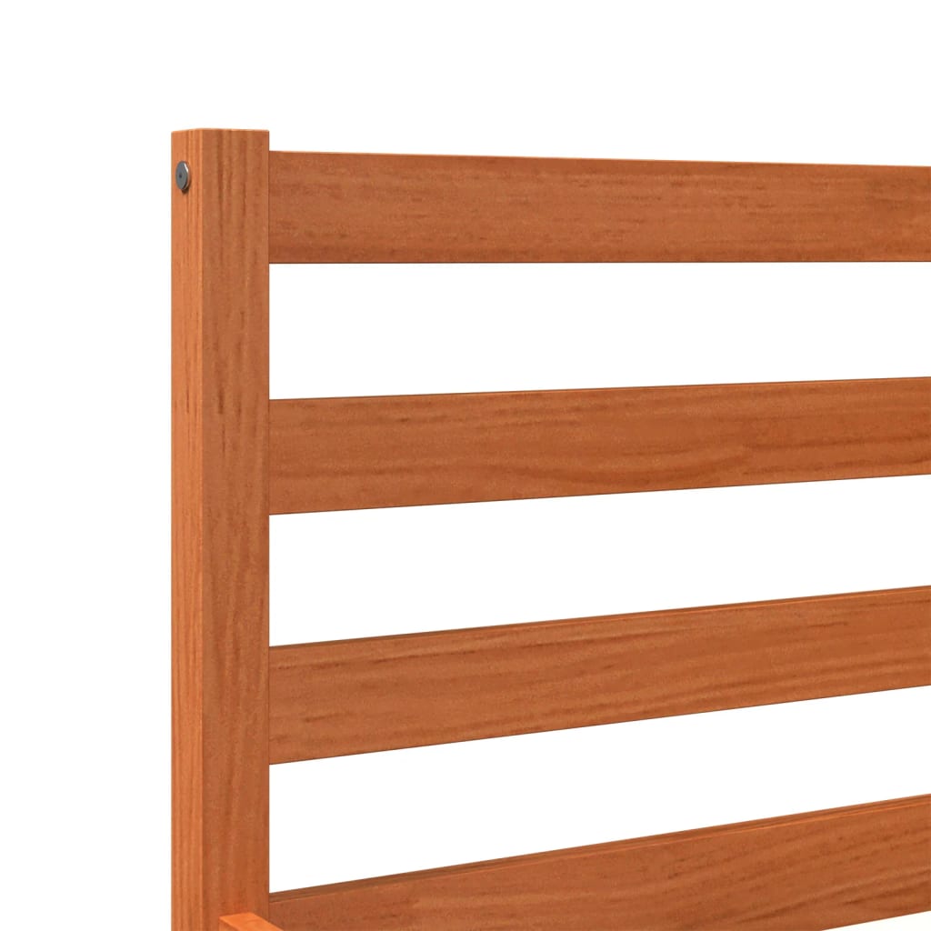 Bed Frame without Mattress Wax Brown 180x200 cm Super King Solid Wood Pine