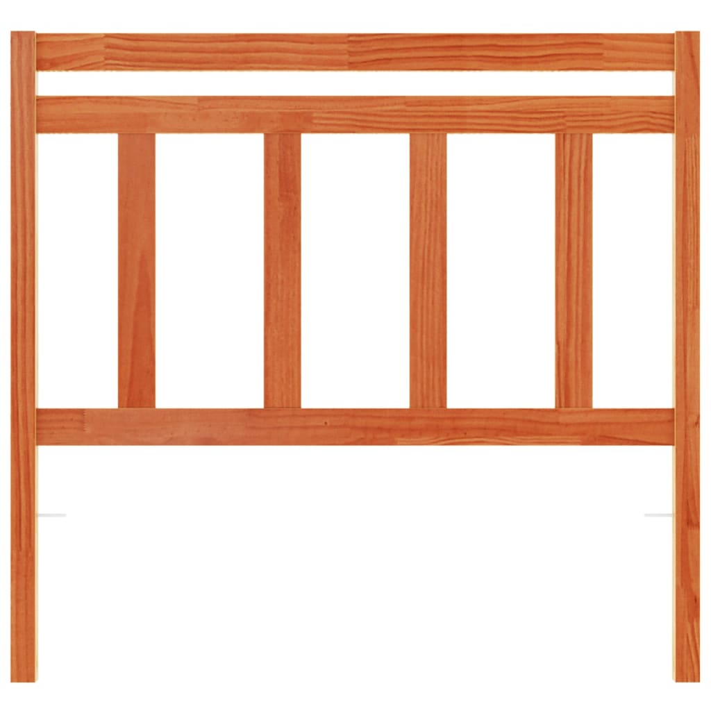 Headboard Wax Brown 100 cm Solid Wood Pine
