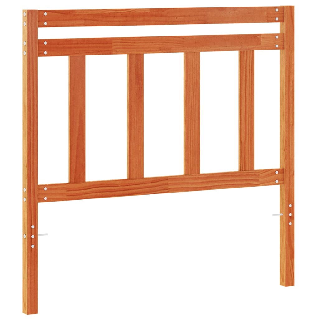 Headboard Wax Brown 100 cm Solid Wood Pine