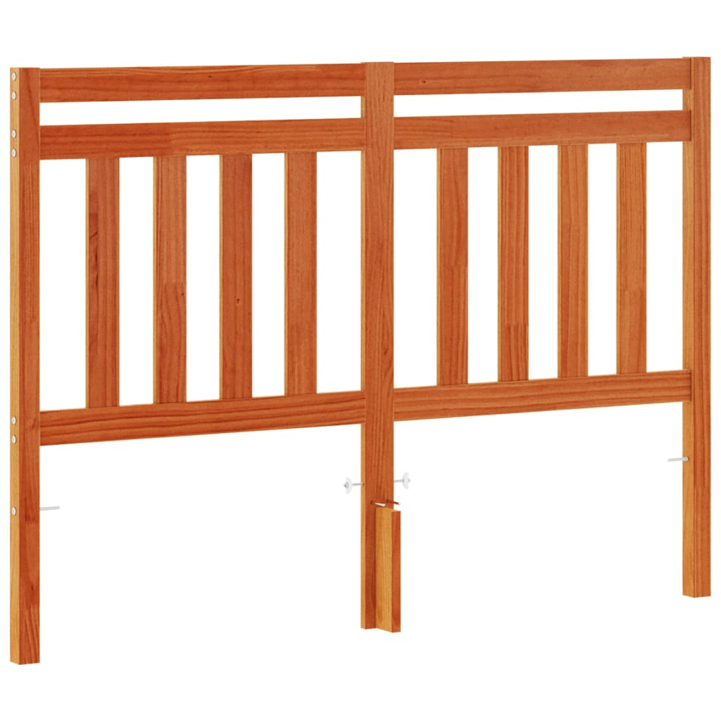 Headboard Wax Brown 135 cm Solid Wood Pine