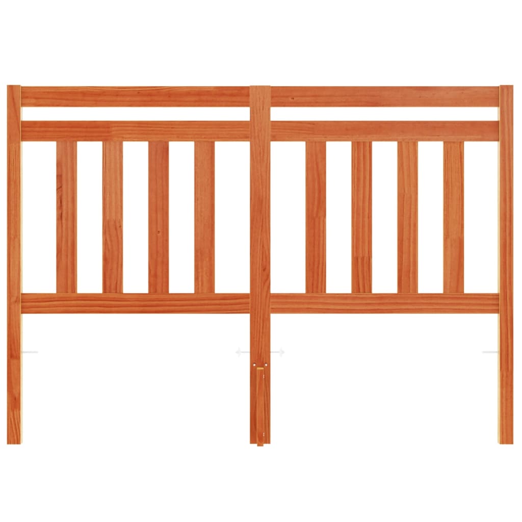Headboard Wax Brown 135 cm Solid Wood Pine