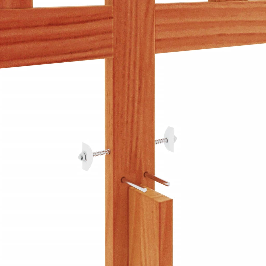 Headboard Wax Brown 135 cm Solid Wood Pine