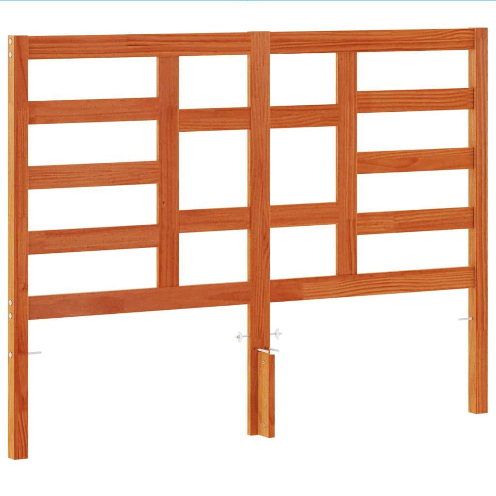 Headboard Wax Brown 135 cm Solid Wood Pine