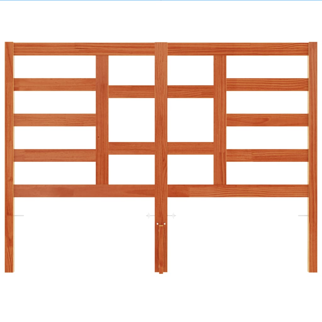 Headboard Wax Brown 135 cm Solid Wood Pine