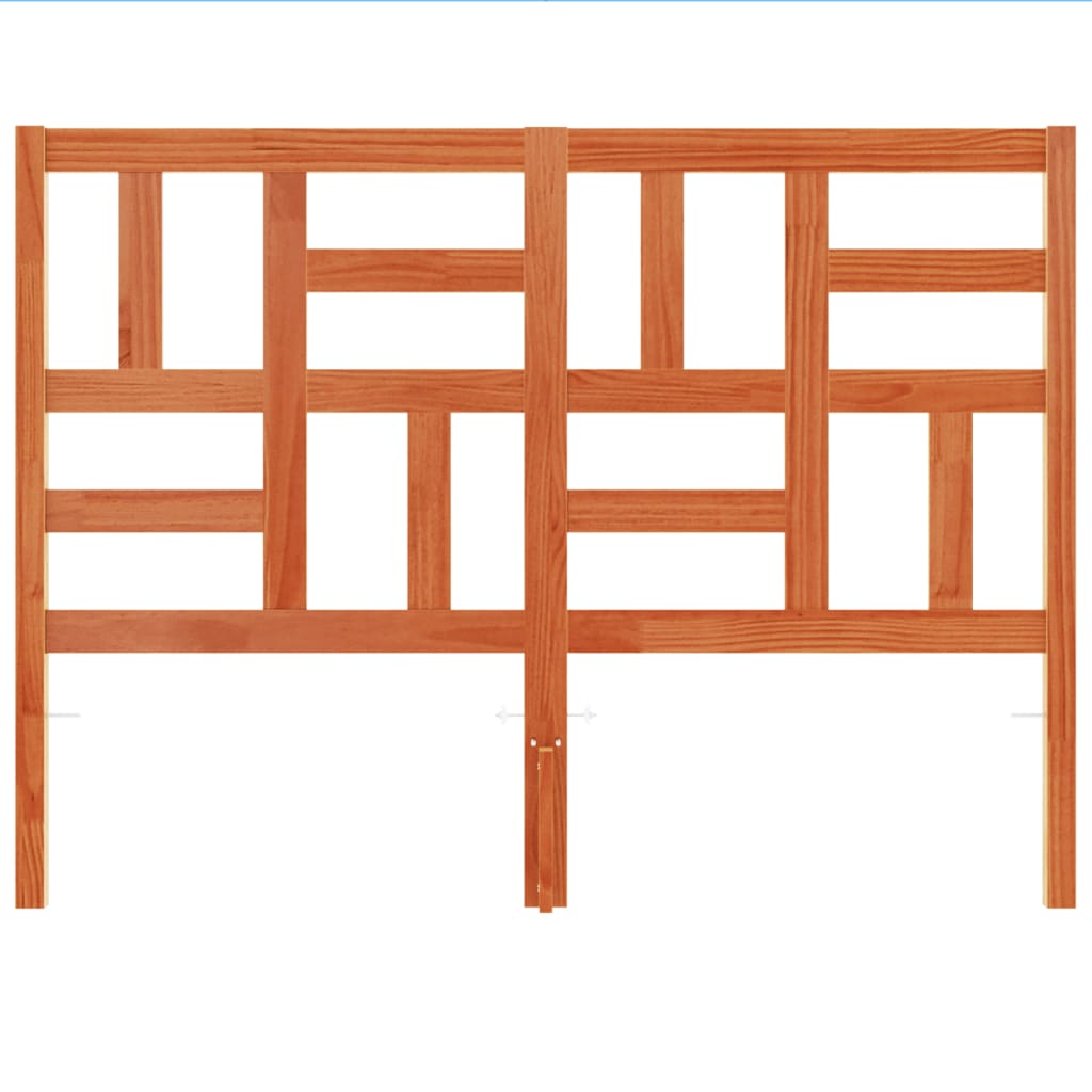 Headboard Wax Brown 180 cm Solid Wood Pine