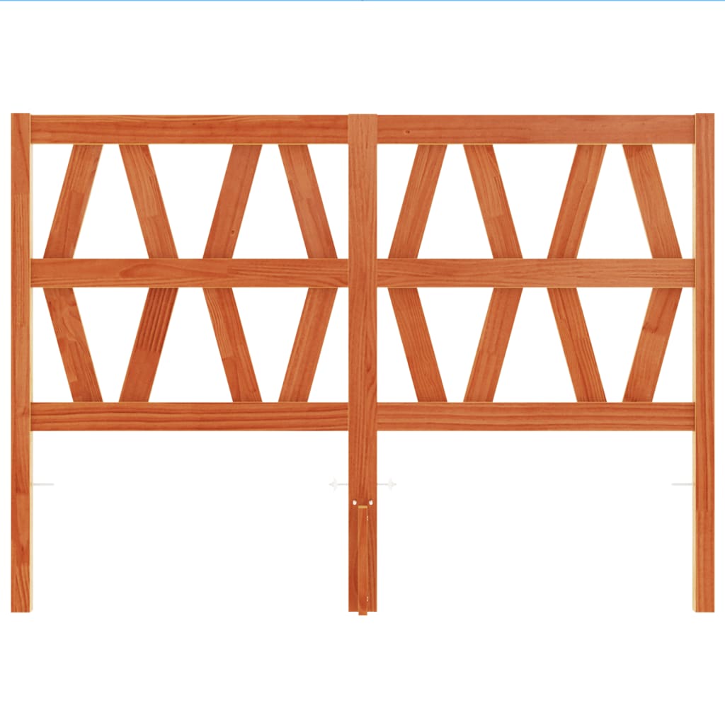 Headboard Wax Brown 160 cm Solid Wood Pine