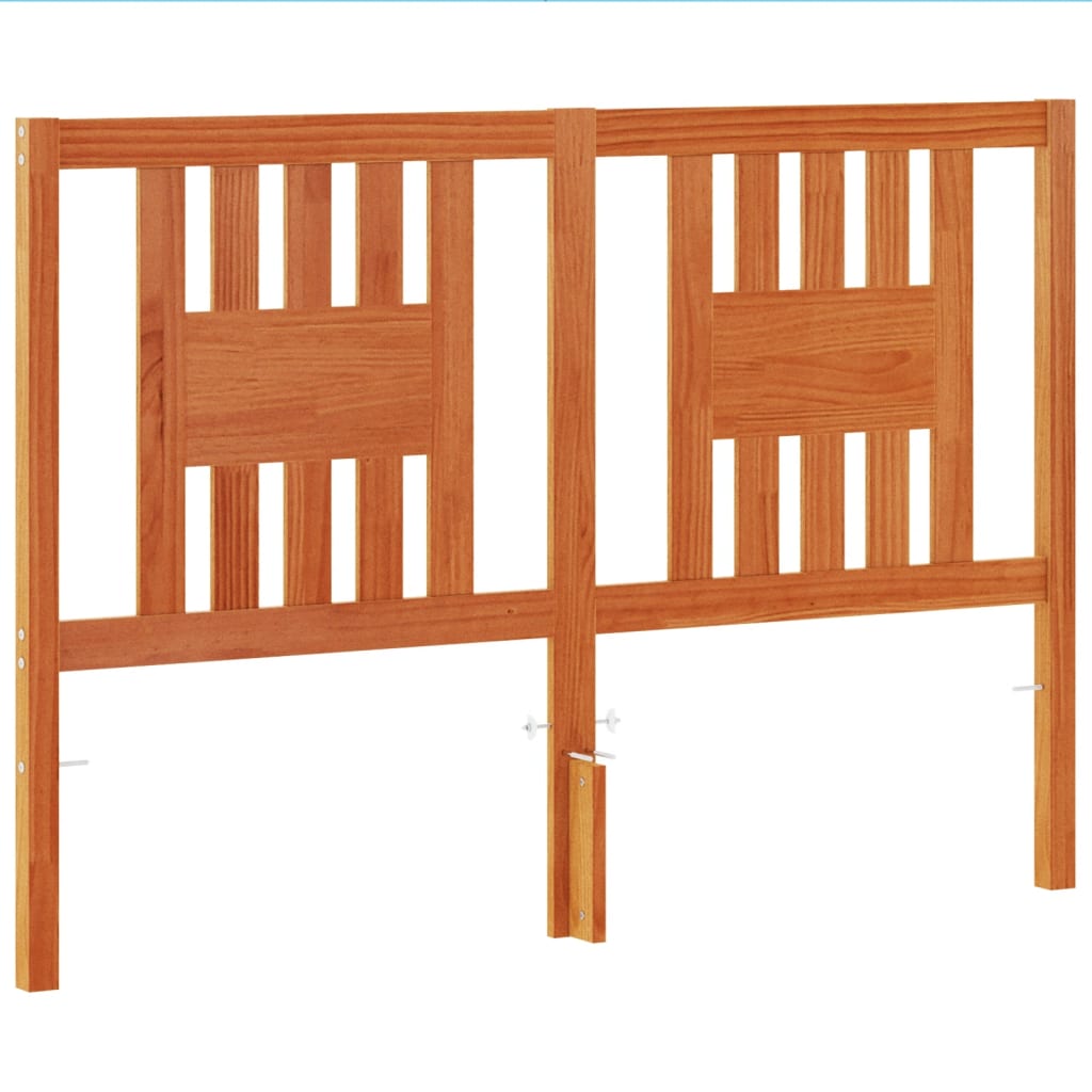 Headboard Wax Brown 140 cm Solid Wood Pine