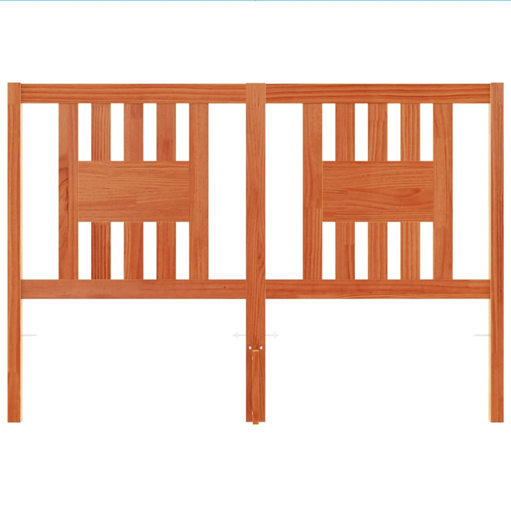 Headboard Wax Brown 140 cm Solid Wood Pine